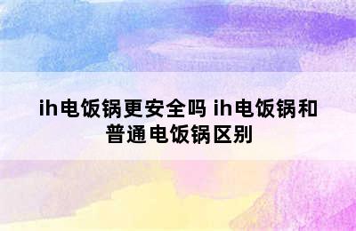 ih电饭锅更安全吗 ih电饭锅和普通电饭锅区别